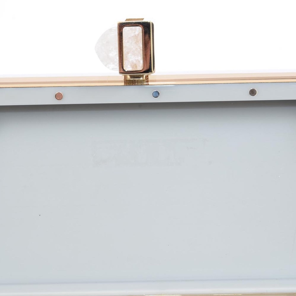 auth JUDITH LEIBER Champagne ACRYLIC RESIN BOX CLUTCH -- Gorgeous!!! Red Carpet - Picture 13 of 14